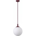 Пендел на кабел COSMO 1xE14/10W/230V Ø 14 см червен/бял